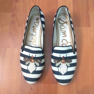 Sam Edelman Jill Loafer Black/ Cream‎ Stripe